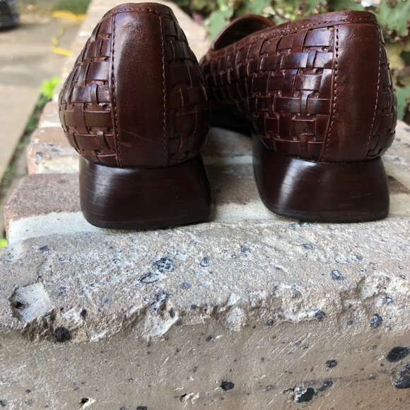 Glacee Brazil Women’s Brown Woven Leather Loafers EUC Grace Style, Size 6 1/2 - Picture 3 of 6